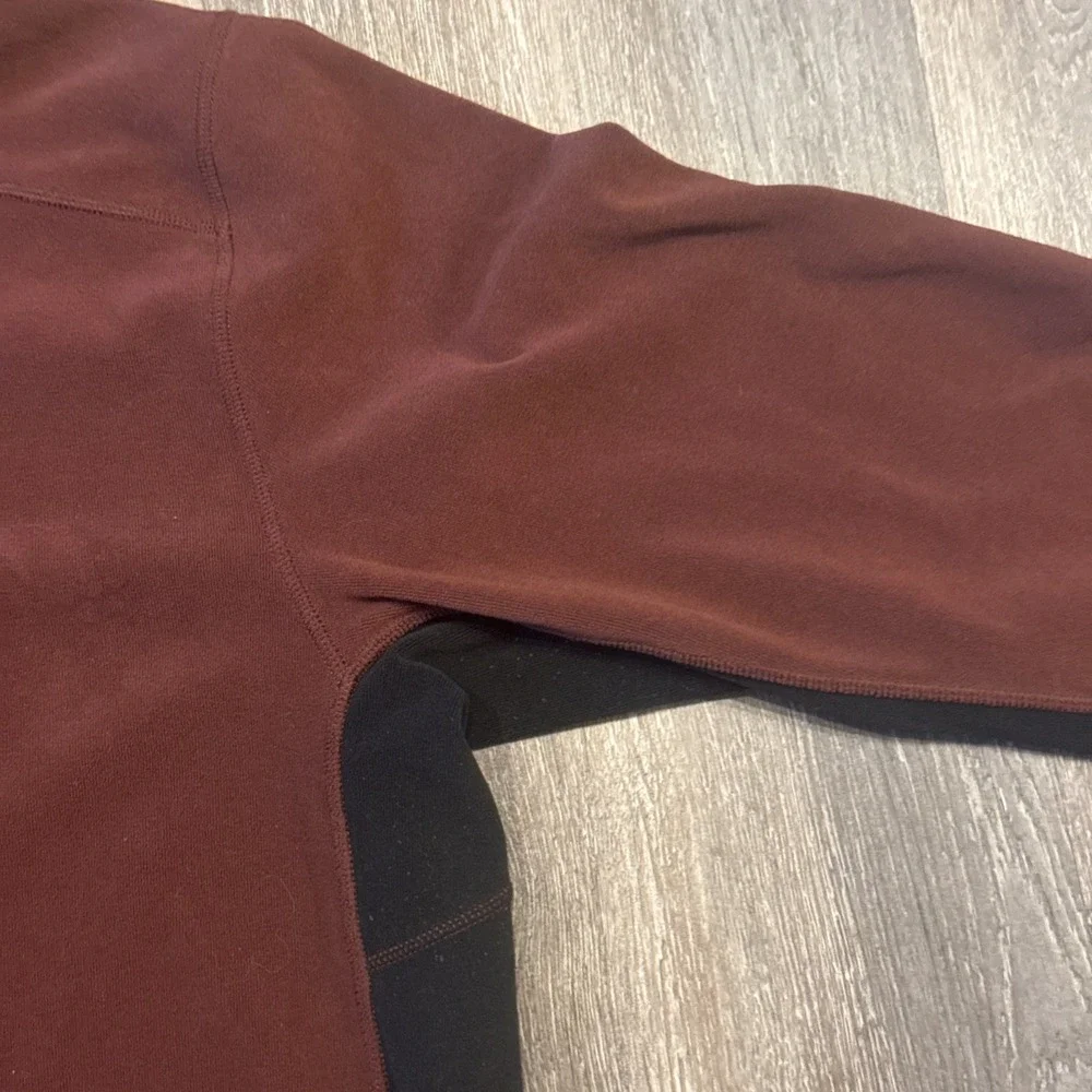 The North Face Qtr Zip Polartec Fleece Jacket Men's XXL Burgundy Pullover Logo